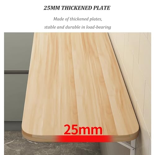 Table pliante murale gain de place blanche pour cuisine