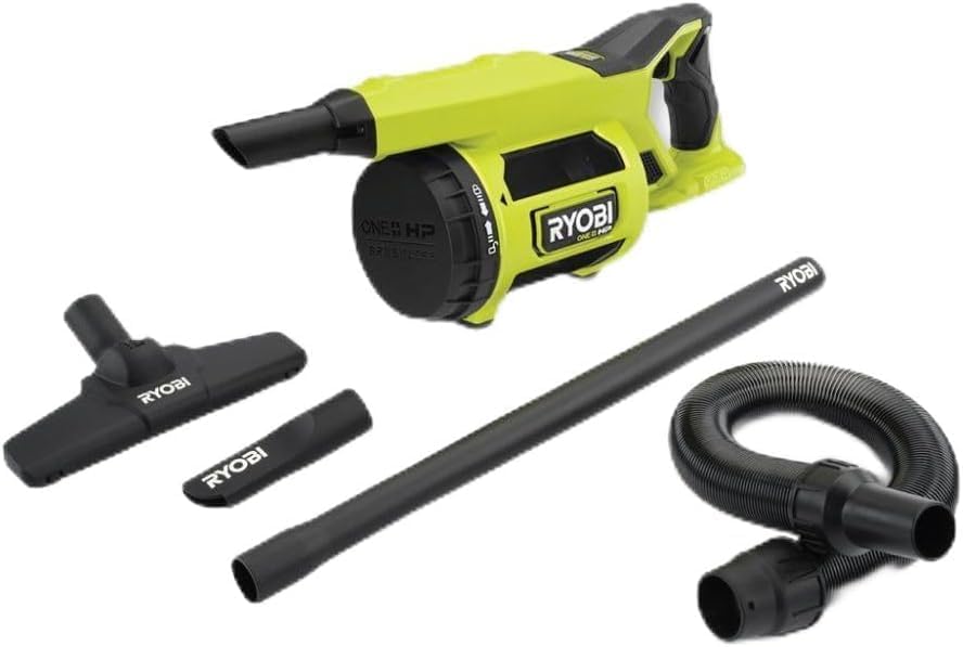 RYOBI 18V ONE+ HP Brushless Jobsite Hand Vacuum Bare Tool (Renwewed) 18 Volts, Green