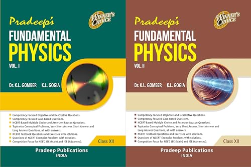 Image of Pradeep's Fundamental Physics for Class 12 (Vol. 1 & 2) Examination 2025-26