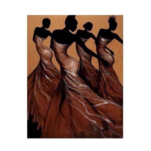 Toile africaine de femmes dansantes KEBIA pour donner de la personnalité à un salon vide