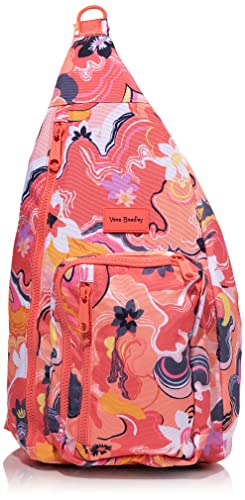 Vera Bradley Women's Recycled Lighten Up Reactive Sling Backpack, Rosa Agate, One Size #TOP9