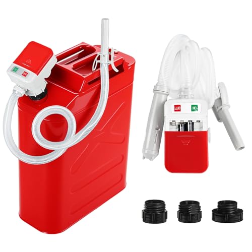 KEMIMOTO Portable Fuel Transfer Pump Battery Powered, 51'' Hose