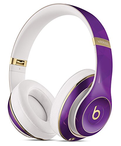 Dark Purple Geometric V15 DesignSkinz Full-Body Skin Kit for The Beats by Dre Studio Remastered Wireless Headphones/Ultra-Thin/Matte Finished/Protective Skin Wrap