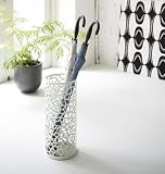 Yamazaki 6321 NEST stojak na parasole, biały, stal, minimalistyczny, 19 x 19 x 46,5 cm