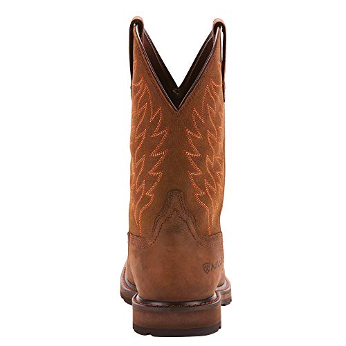Image of Ariat Work Men's GROUNDBREAKER H2O Boot, dark brown /blue, 14 2E US