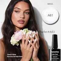 KANORINE UV/LED Weißer Farbe Gel Nagellack Soak Off Nail Gel Polish Farbgel Nagelgel Nudefarben Weißer 10ml – Ansicht 3