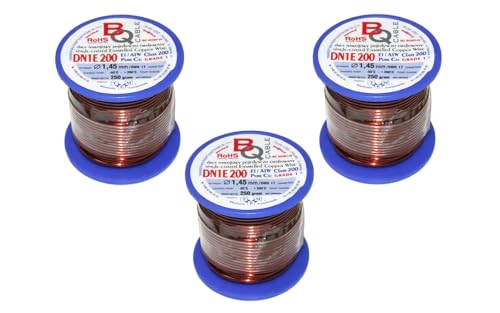 Alambre de bobinado DN1E 200 1,45 mm hilo de cobre esmaltado para motor 250g