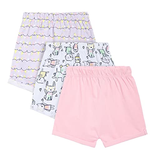 Image of miniklub Baby Thigh Length Knitted Cotton Short, Pack of 3 (Multi Color)
