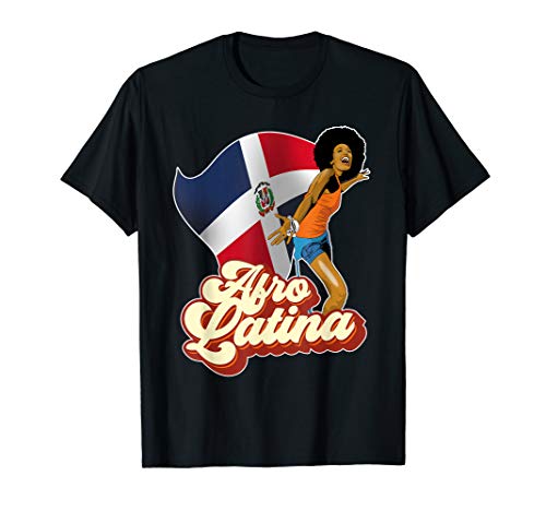 Afro Latina Dominican Republic Flag T-Shirt