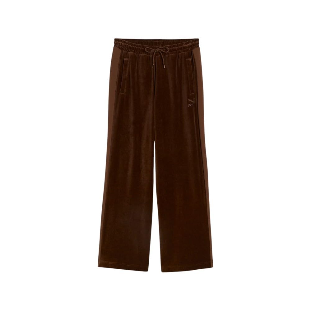 PUMA Men's Iconic T7 Oversized Velour Track Pants, Espresso Brown Aw24, Large