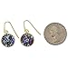 Glass Of Venice Italian Murano Glass Earrings Dangle Round Multicolor Millefiori Flower In Gold-Plated Sterling Silver - Murano Glass Earrings For Women