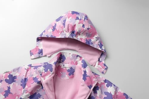 Image of MGEOY Boys Girls Rain Jackets Lightweight Waterproof Hooded Raincoats Windbreakers for Kids 4-12Y