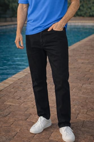 Image of Louis Philippe Men's Slim Fit Stretch Fabric for Comfort Premium Wash Aesthetic Authentic Twill and Durable Jeans