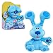 Blue's Clues & You - Peluche Blue Gioco del Cucù, con suoni, premigli il pancino e solleverà le orecchie, per bambini a aprtire dai 3 anni, BLU02100, Giochi Preziosi