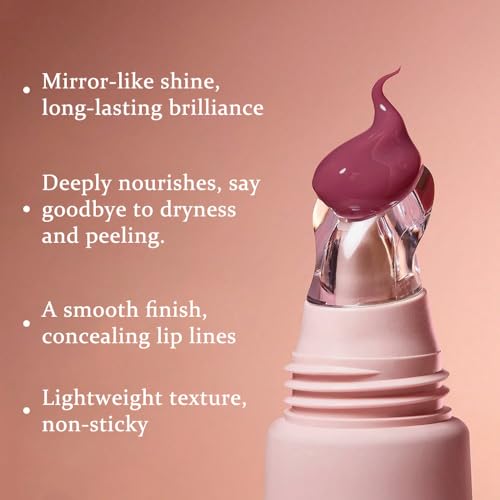 Image of Tinted Lip Serum Melting Lip Balm, Hydrating Tinted Lip Balm For A Glossy Finish & Soft, Nourished Lips with Plumping Polypeptides, Supple Lips, Vegan & Cruelty-Free (03#Cocoa Cookie)