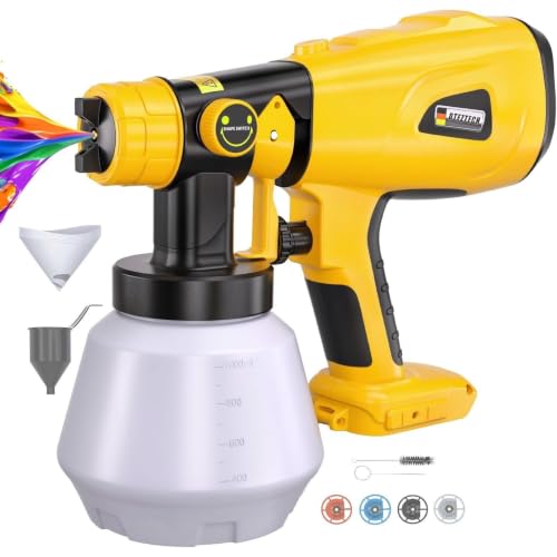 Paint Sprayer for Dewalt 20V Battery, 200W HVLP Handheld Spr...