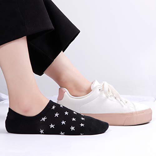 Image of No Show Socks Womens, Non Slip Low Cut Liner Ankle Footies for Sneakers Boat Shoes 6 Pairs