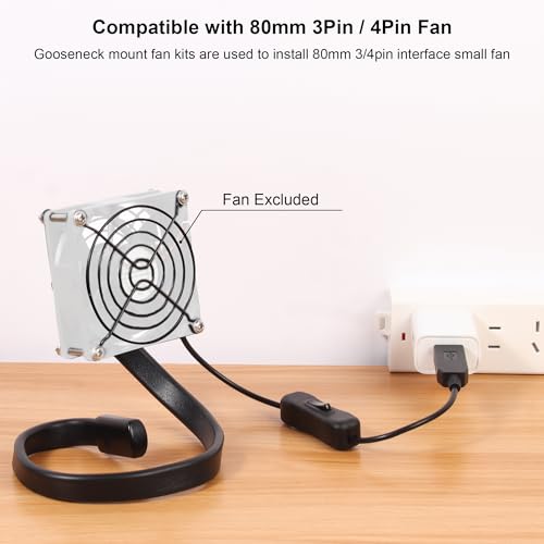 Rejillas de malla de ventilador de 92mm con soporte flexible y adaptador USB de 5V 12V 5
