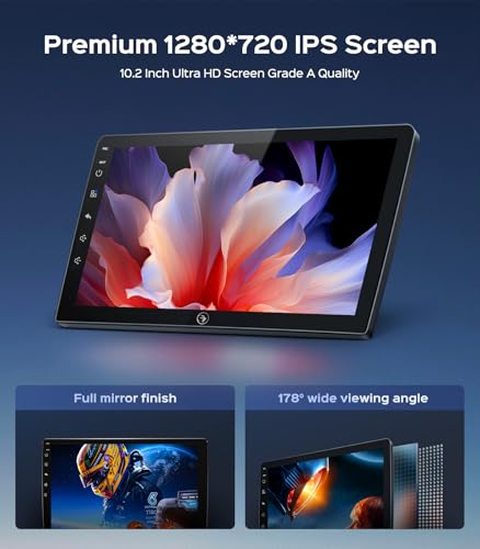 10.2'' Car Radio Stereo for Chevy Silverado 2014 2015 2016 2017 2018 GMC Sierra Replacement Upgrade 5G WiFi 2+64G Wireless Carplay/Android Auto/GPS/Bluetooth/FM Radio/1080P SWC