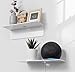 OAPRIRE White Floating Shelves Wall Mounted Set of 2 - Easily Expand Wall Space - Acrylic Hanging Shelves for Bedroom, Gaming Room, Living Room, Bathroom, Office with Cable Clips