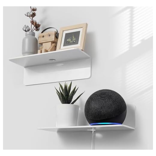 OAPRIRE Wandregal Weiß 2er-Set - Einfaches Erweitern der Wandfläche - Längen 22.9cm Acryl Regal ohne Bohren für Schlafzimmer, Bad, Küche, Wohnzimmer, Büro, Spielzimmer, mit Kabelclips