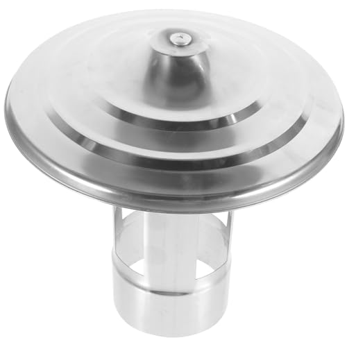 VICASKY Cappuccio Antipioggia per Tubo Fumario in Acciaio Inossidabile Protezione Tetto Resistente Freddo e Pressione Copertura Ventilazione per Comignoli Esterni con Design Getto Singolo
