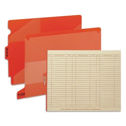 for 1/3-Cut End Tab Out 8.5 x 11 Poly Out Guides w/Pockets (25/BX)