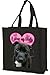 Produktbild Einkaufstasche aus Baumwolle, Motiv Staffordshire Bull Terrier, schwarz