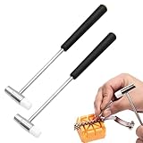 Small Hammer, 2 Pcs Double Head Pin Hammer, Dual-Surface Plastic and Metal Mini Hammers, Suitable for Jewellery, Musical Instruments, Crafts, Watch Repair, Diy Projects and Small Equipment Maintenance