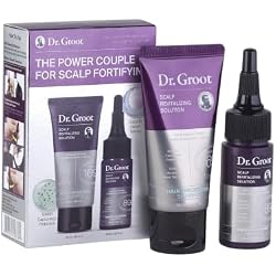 Dr. Groot Scalp Revitalizing Solution Travel Set for Hair Loss, Korean Hair Care, Hair Thickening Shampoo & Miracle in Shower Treatment, TSA Approved, 5 Seconds to Smooth Hair, Rosemary Oil