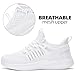BACSAC Mens Running Shoes Walking Tennis Shoes Cushioning Walking Sneakers Slip On Sports Work Gym Outdoor Running Sneakers Comfort Lightweight(All White,8.5US)