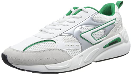 Diesel S Serendipity, Zapatillas Deportivas Hombre, Blanco/Verde (H9441 P4431), 44 EU