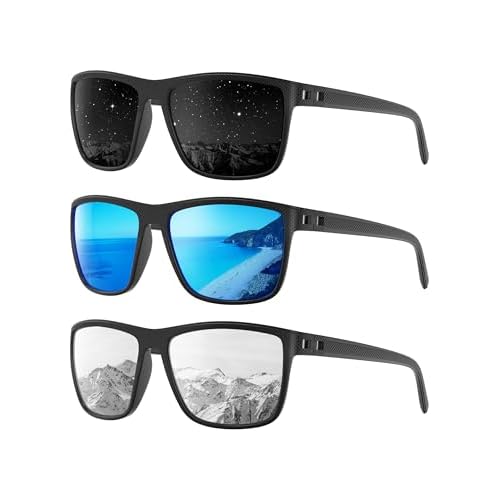 Polarized Sunglasses Men Women, Mens Sunglasses Lightweight UV Sun Glasses for Fishing Driving Golf