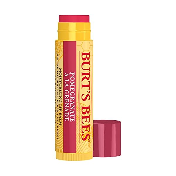 Burt's Bees 100 Prozent Natürlicher getönter Lippenbalsam, Granatapfel, mit Bienenwachs und Fruchtextrakten, 1 Stift