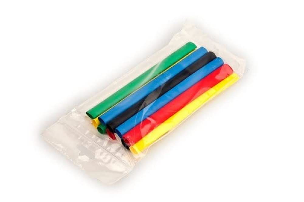 3M Heat Shrink Tubing Assortment Pack FP-301-1/8, Flame Retardant, Color Coded, Lightweight, Markable, 6 in Length Pieces, 4 ea/7 Colors, 10/Case