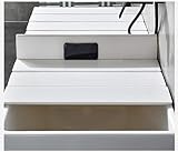  Couvercle De Bain à Volet 0,6 Cm D\'épaisseur Pliable Anti-poussière Couverture De Baignoire Grain De Bois Blanc Plateau De Baignoire En Pvc Couverture Isolante De Bain Pe(Size:66x96x0.6cm,Color:Blanc)