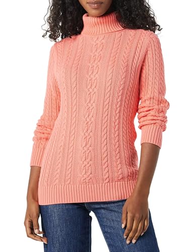 Image of Amazon Essentials Women's Long Sleeve Fisherman Cable Knit Turtleneck Sweater (Available in Plus Size)