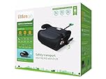 Littlesgo IFix Booster Seat, i-Size ISOFIX Car Seat, for Child from 125-150cm (3-12 Years, Group 2/3), Portable, Triple Foam Layers for Comfortable Travel, ECE R129, Darkgrey - Black, 1 Pack