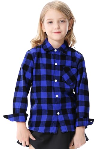 Consejos y reviews para comprar Camisa niña zara para comprar hoy. 36 SANGTREE - Camisas casuales de manga larga con botones para mujer y niña, 3 meses, adulto 2XL, A cuadros azules, 11-12 Años