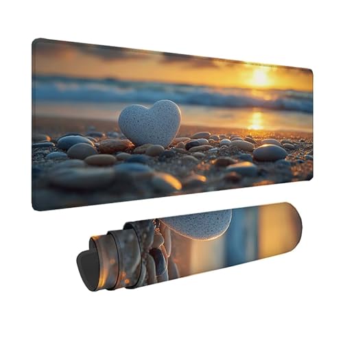 Tapis souris plage sous main blanc pour un espace gamer épuré