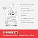 SCOTTeVEST Cotton Hoodie for Men - 21 Hidden Pockets - Lightweight Zip Up Sweatshirt for Travel & More (Black, Medium)