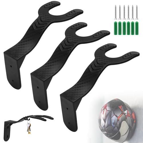 ZMDMAH Soporte Casco Pared Set de 3 – Soporte Casco Moto con Gancho, Colgador Casco Pared ABS Antideslizante y Resistente, Diseño Compacto Ideal para Garaje, Hogar o Taller