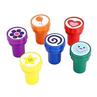 Stamps for Kids, LUCKYBIRD S1118 Best Self Inking Plastic Fun Stamps Set, 6 Count