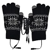 Fingerlose Handschuhe mit Touchscreen, USB, verstellbar, elektrische Winter-Handschuhe, beheizt,...