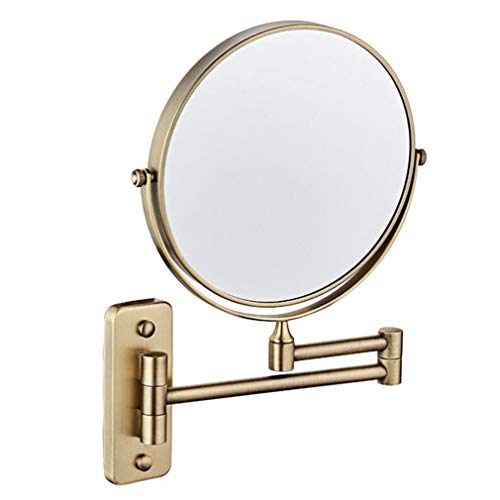 Miroir de beauté mural pivotant 360° extensible bronze 8 pouces