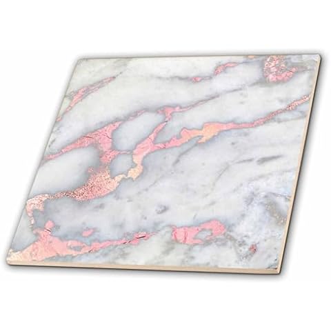 3dRose Grey Rose Gold Tile Cover