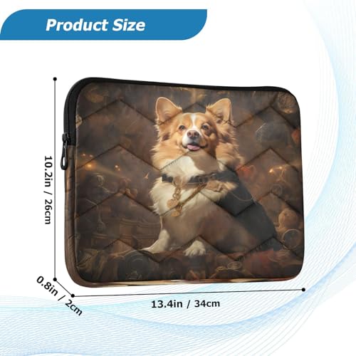 Funda para portátil de 13 a 14 pulgadas impermeable con diseño de corgi miniatura 3