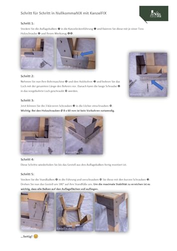 KanzelFIX 4X Geradi Kanzelecken, Komplettset, Edelstahl, Pfostenecke, 100x100 mm Holz, Hochsitz, Jagdkanzel, Holzverbinder