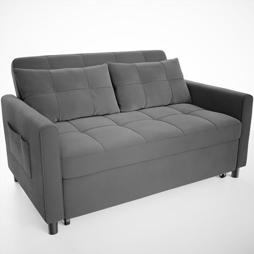 Gizoon 3-In-1 Convertible Sofa Bed, 52 Inch 2-Seater Loveseat Sleeper With Pull Out Couch thumb #7