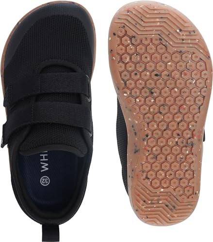 Whitin Wide Barefoot Shoes For Kids Toddler Minimalist Zero Drop Sneakers For Boys Girls Size 9 Fashion Tennis Walking Running Slip-Resistant Black Gum 26 thumb #4